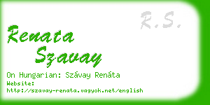 renata szavay business card
